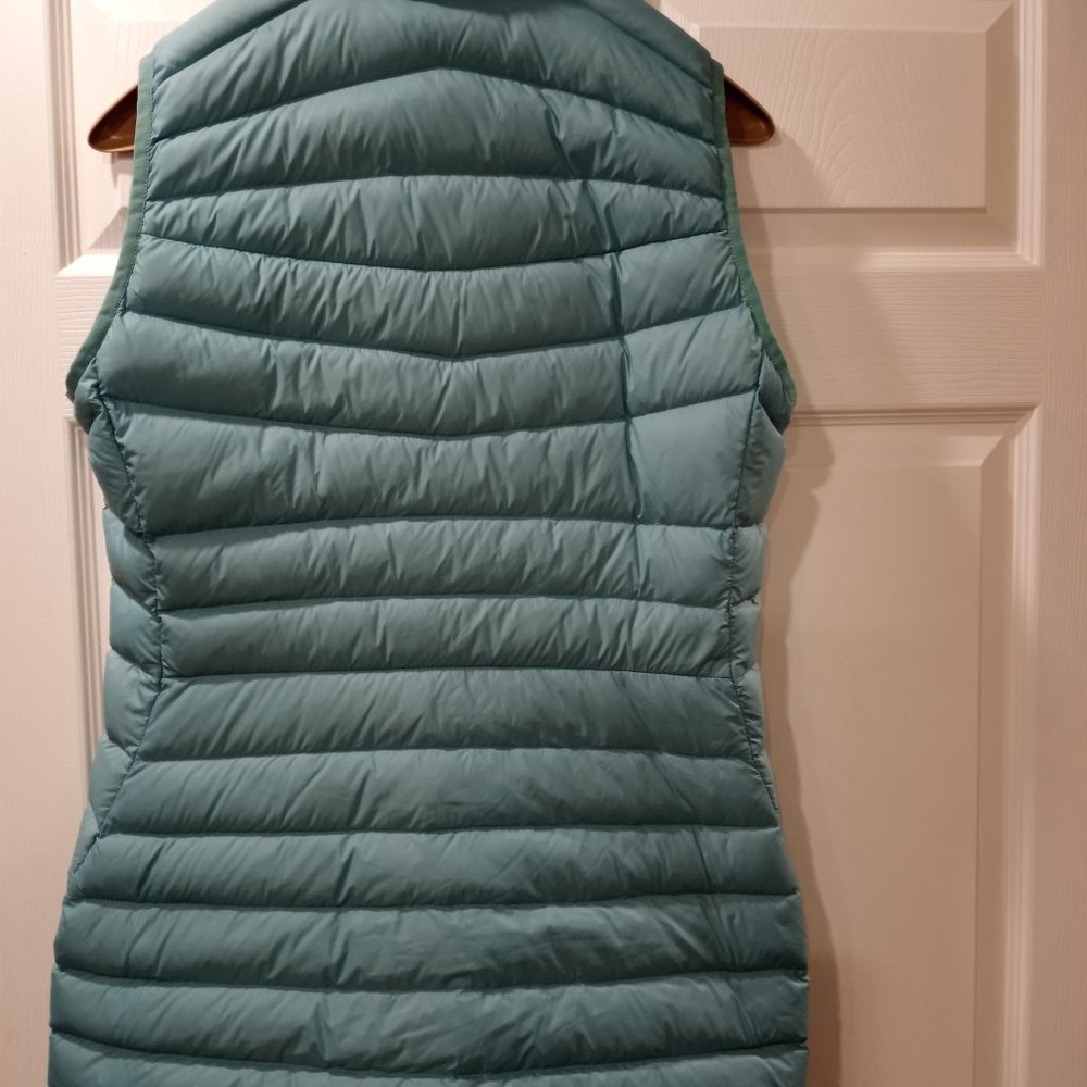 Lands' End Sleeveless Puffer Vests Extra Long Double Zipper Medium Tall - Picture 2 of 5